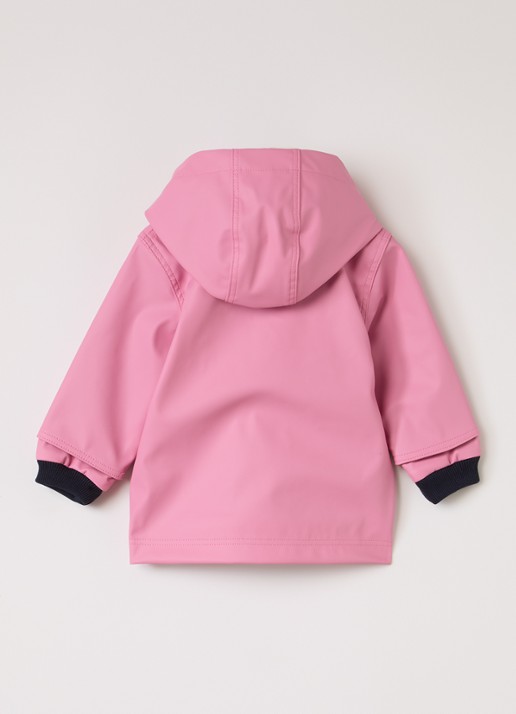 Petit Bateau Calmir regenjas met capuchon - achterkant roze