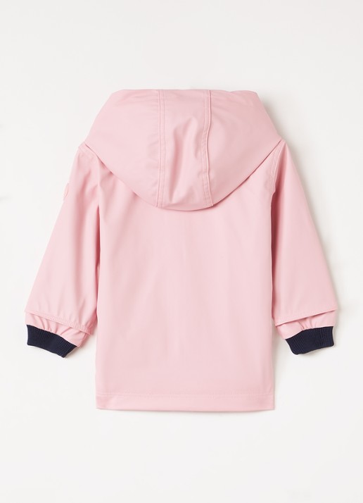 Petit Bateau Regenjas met capuchon - achterkant 3 roze