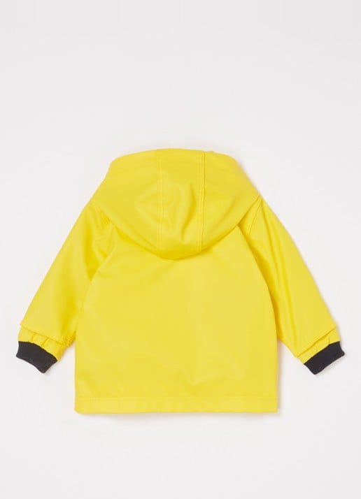 Petit Bateau Regenjas met klepzakken     - achterkant 3 lichtgeel
