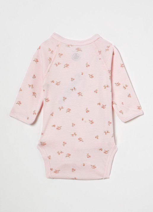 Petit Bateau Romper in giftbox 2-delig - voorkant 2 roze