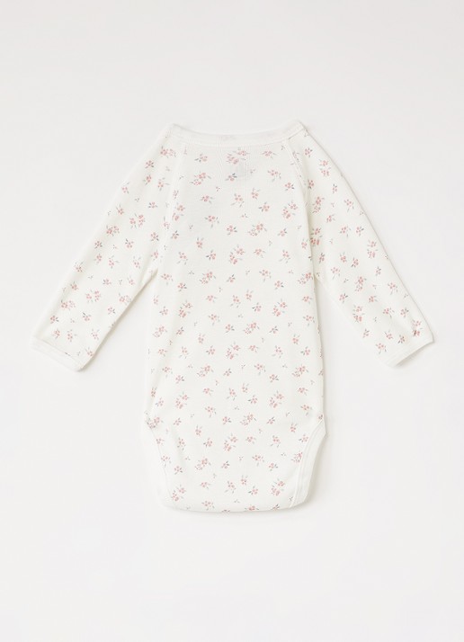 Petit Bateau Romper met print in 3-pack - voorkant 2 lichtroze