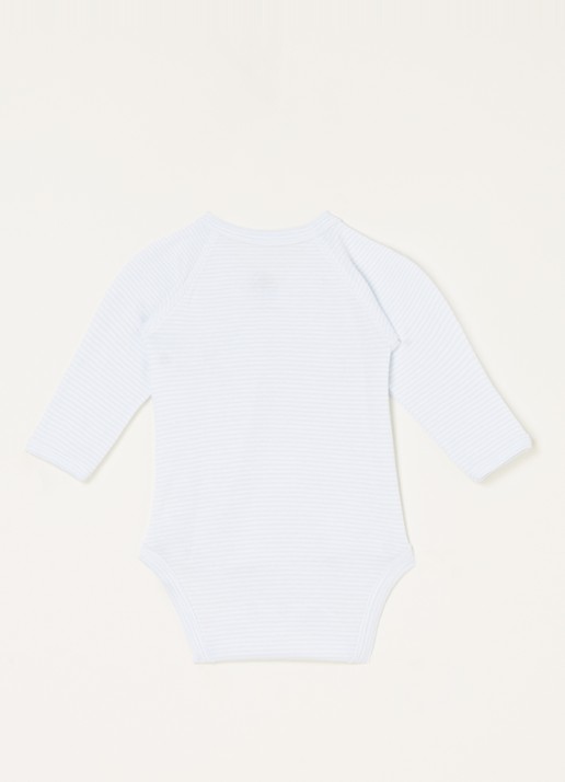 Petit Bateau Romper met print in 3-pack - voorkant 2 lichtblauw