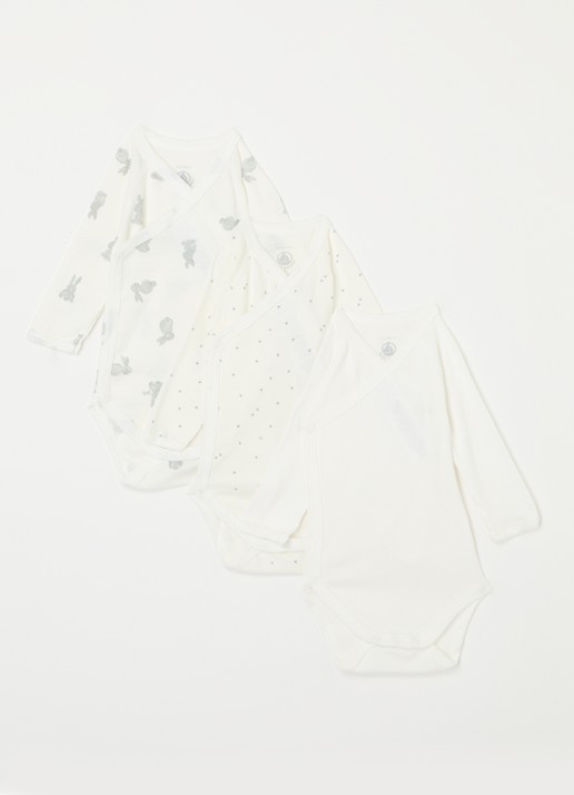 Petit Bateau Romper van  katoen in 3-pack