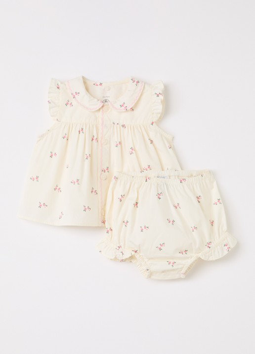 Petit Bateau Set van jurk met bloomer 2-delig