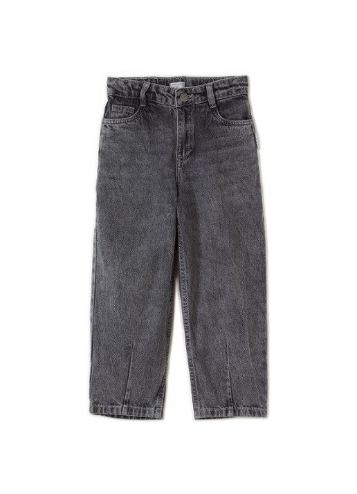 Petit Blush Balloon jeans met gekleurde wassing - voorkant grijs
