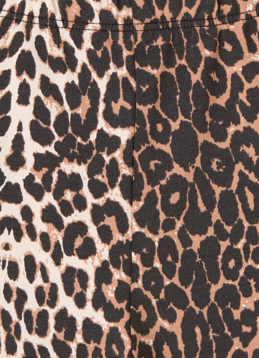Petit Blush Bowie flared fit legging met panterprint - detail 5 zwart
