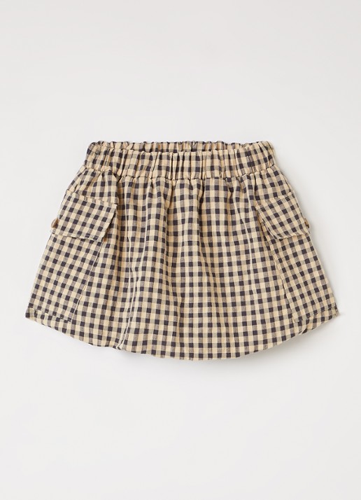 Petit Blush Cargo rok met ruitdessin