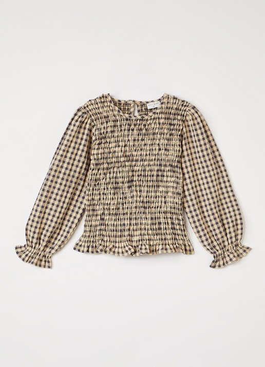 Petit Blush Flow top met smockwerk