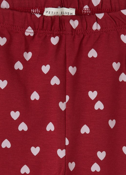 Petit Blush Lola skinny fit legging met print - detail 3 cranberryrood
