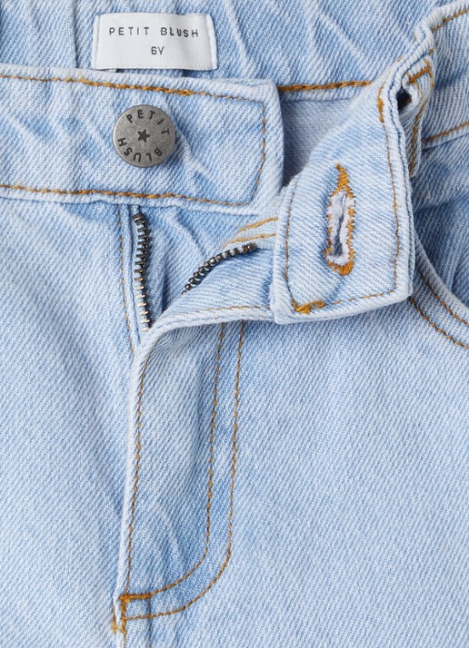 Petit Blush Straight leg jeans met lichte wassing - detail 2 indigo