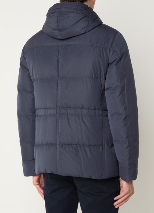 Peuterey Aiptek gewatteerde parka met donsvulling en capuchon - achterkant 3 indigo