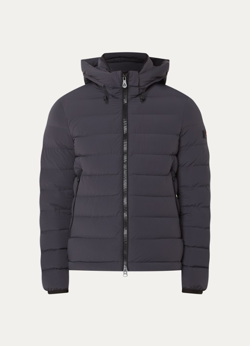 Peuterey Boggs gewatteerd jack met donsvulling en afneembare capuchon - voorkant 3 donkerblauw