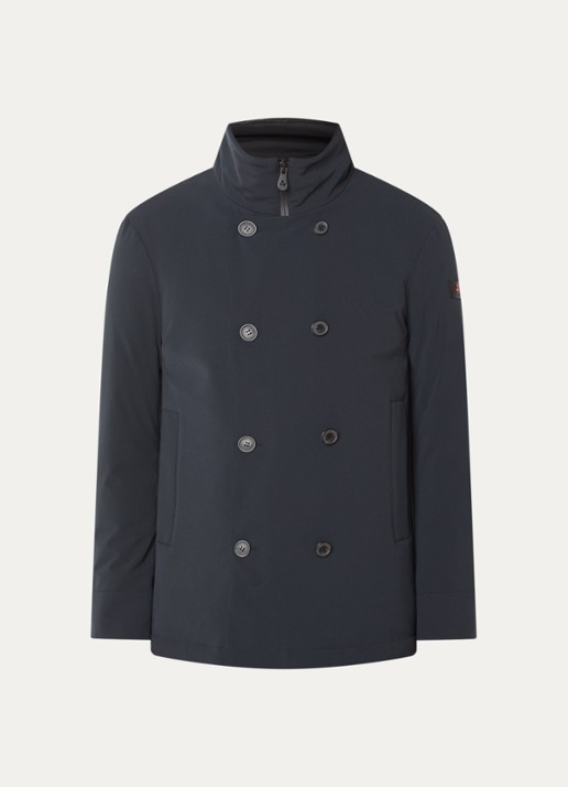 Peuterey Gewatteerd jack met donsvulling en ritszakken - voorkant 2 donkerblauw