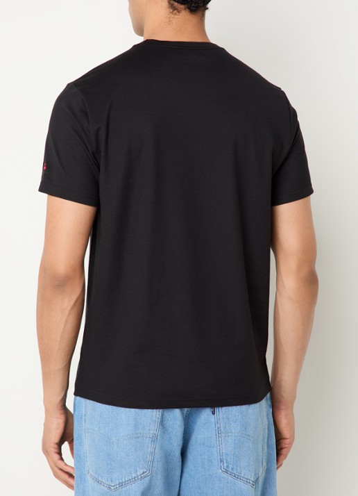 Peuterey Zole T-shirt met in zijdeblend - achterkant 4 zwart
