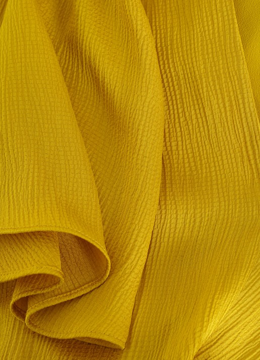 Phase Eight Abbie midi wikkeljurk met V-hals en ceintuur - detail 4 okergeel