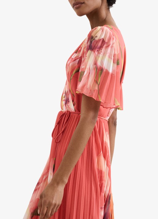 Phase Eight Abigail maxi jurk met bloemenprint - detail 5 koraal
