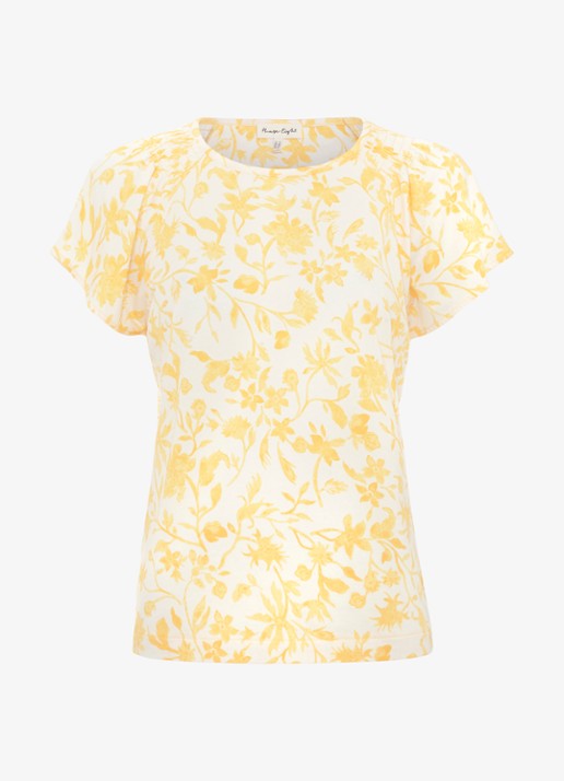 Phase Eight Adeline top met bloemenprint - voorkant geel