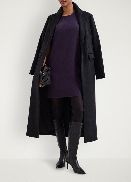 Phase Eight Aida mini jurk met pofmouw - detail 5 aubergine