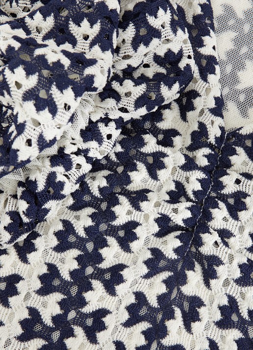 Phase Eight Alba fijngebreide top met ballonmouw - detail 6 donkerblauw