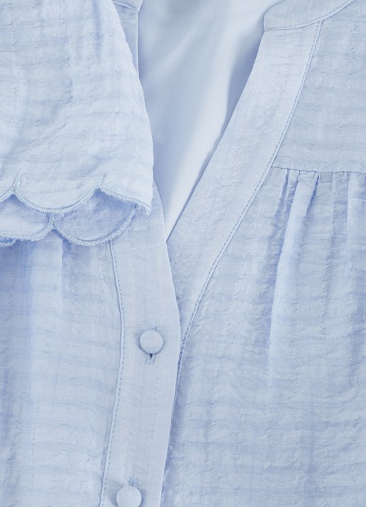 Phase Eight Aleasha blouse met V-hals - detail 7 lichtblauw