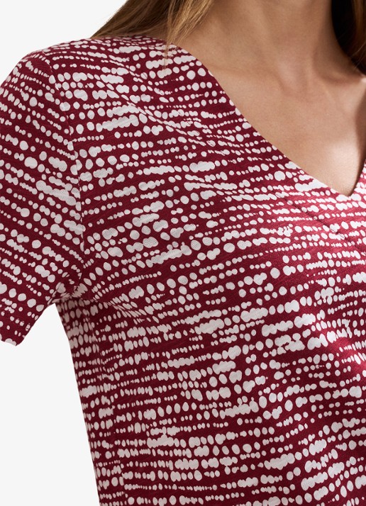 Phase Eight Alice T-shirt met print - detail 2 bordeauxrood