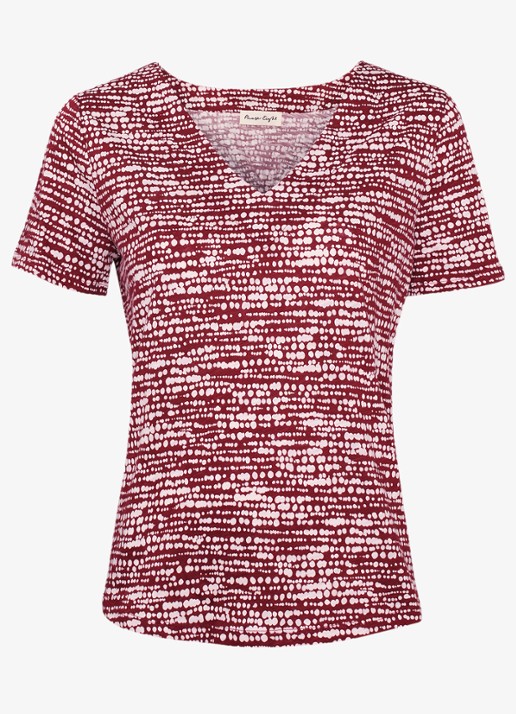 Phase Eight Alice T-shirt met print - voorkant 5 bordeauxrood