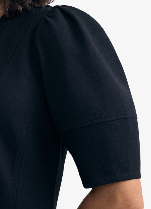 Phase Eight Alima Ponte mini jurk met opstaande kraag - detail 4 zwart