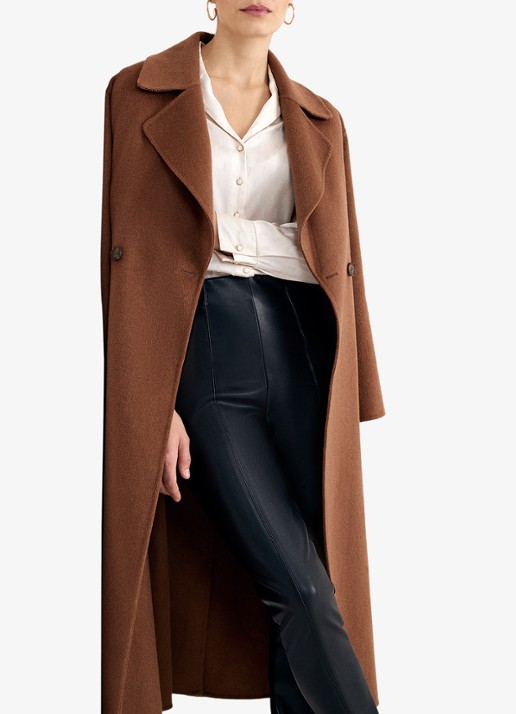 Phase Eight Alora high waist slim fit broek van immitatieleer - detail 4 zwart