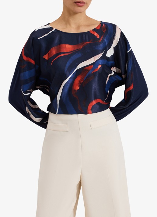 Phase Eight Alora top met print - detail 5 donkerblauw
