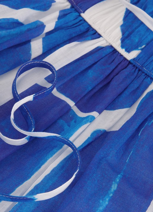 Phase Eight Alva midi rok met print - detail 6 donkerblauw