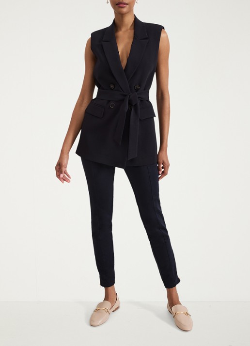 Phase Eight Amina high waist cropped skinny broek - voorkant 6 indigo