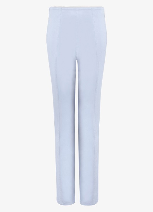 Phase Eight Amina high waist cropped skinny fit broek met ritssluiting - voorkant 7 lichtblauw