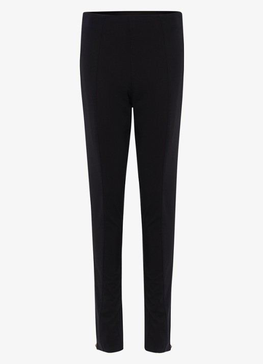 Phase Eight Amina mid waist cropped skinny fit broek persplooi - voorkant 10 zwart