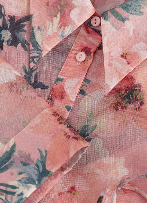 Phase Eight Anabella midi jurk met bloemenprint - detail 6 oudroze