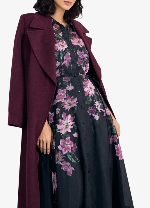 Phase Eight Anabelle maxi blousejurk met bloemenprint - detail 7 zwart
