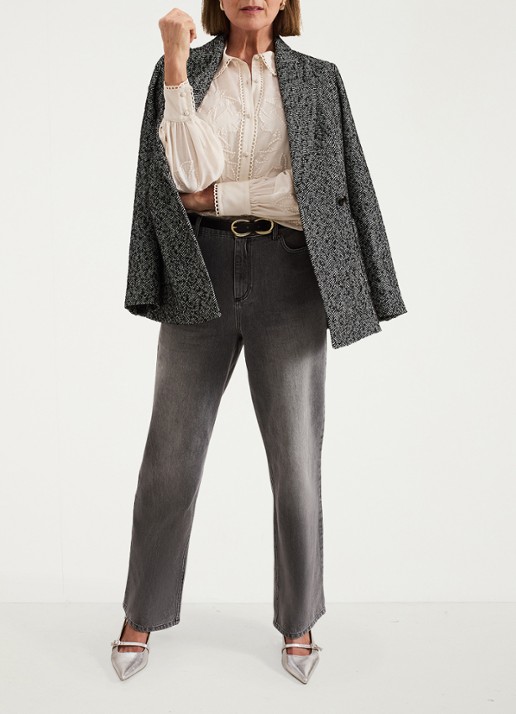 Phase Eight Aneira blouse met pailletten  - detail 3 gebroken wit