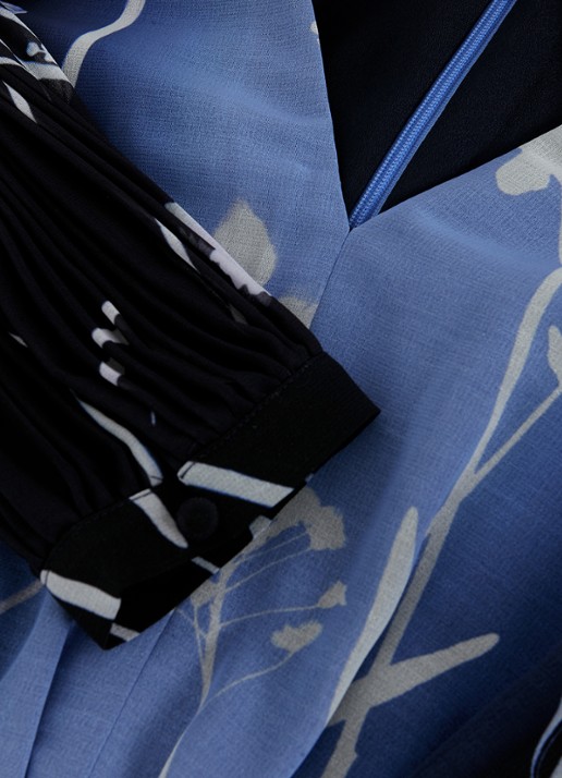 Phase Eight Annie maxi jurk met bloemenprint - detail 7 donkerblauw