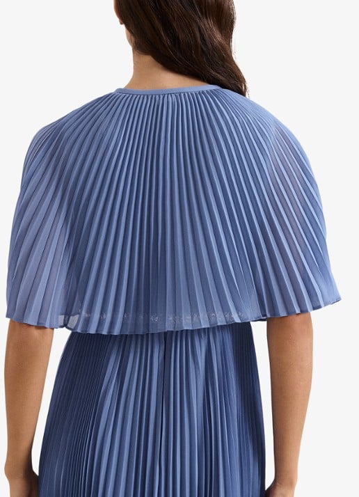 Phase Eight Anora bolero met plooien - achterkant 3 donkerblauw