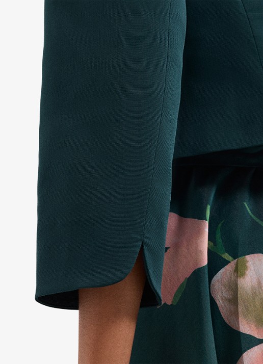 Phase Eight Arlette bolero met schoudervulling - detail 2 zeegroen