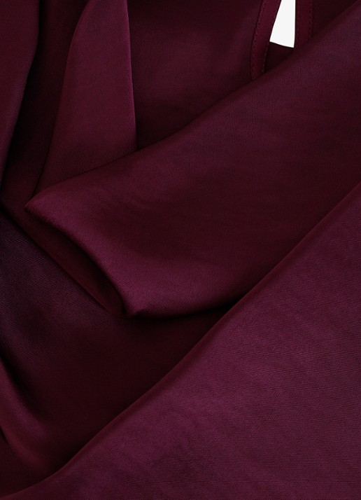 Phase Eight Arwen mouwloze top met watervalhals - detail 4 aubergine