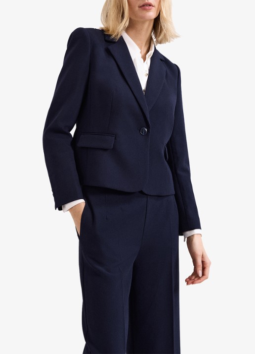 Phase Eight Aubrie blazer met klepzakken - voorkant 2 donkerblauw