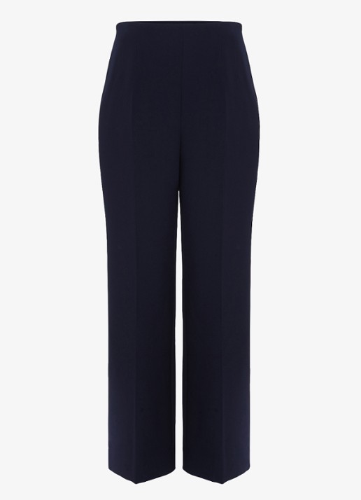 Phase Eight Aubrie high waist loose fit pantalon met steekzakken - voorkant blauw