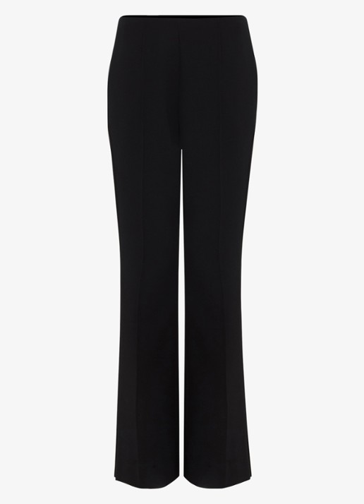 Phase Eight Aubrielle cropped high waist wide fit culotte met steekzakken - voorkant 2 zwart