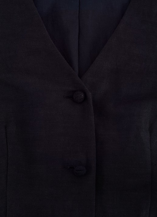 Phase Eight Audrey blouse in linnenblend - detail 5 blauw