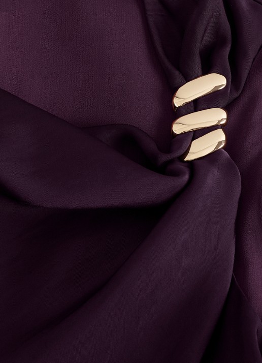 Phase Eight Avril wide leg jumpsuit met asymmetrische halslijn - detail 6 paars