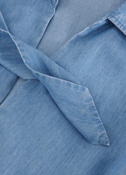 Phase Eight Becky midi jurk  met strikdetail - detail 8 indigo
