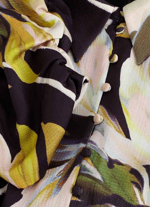 Phase Eight Bella midi blouse jurk met bloememprint - detail 8 zwart