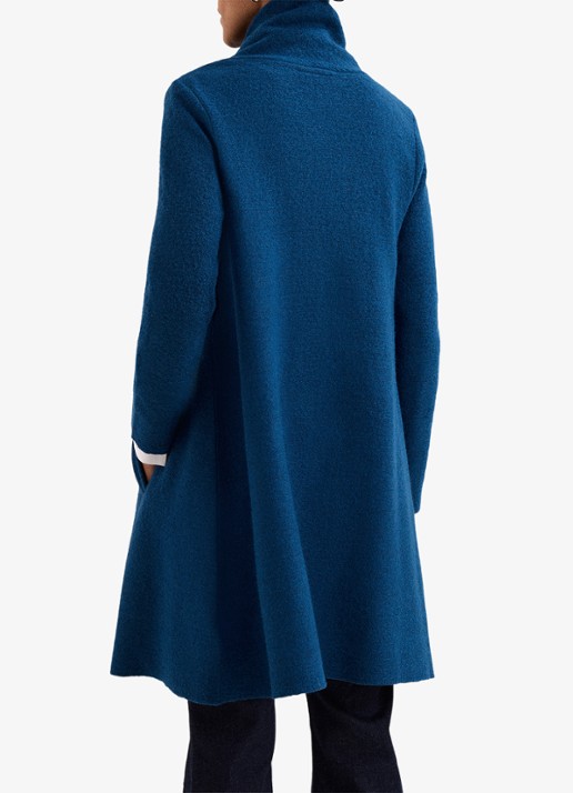 Phase Eight Bellona manteljas met sjaalkraag - achterkant 6 blauw