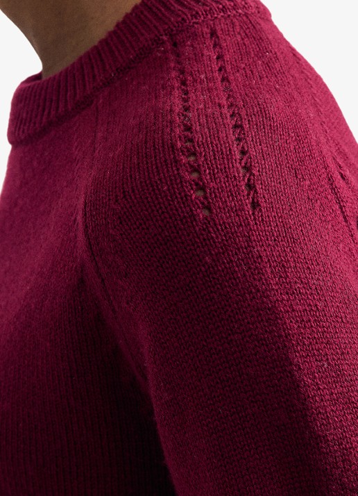 Phase Eight Beta grofgebreide trui met ribstructuur - detail 6 rood