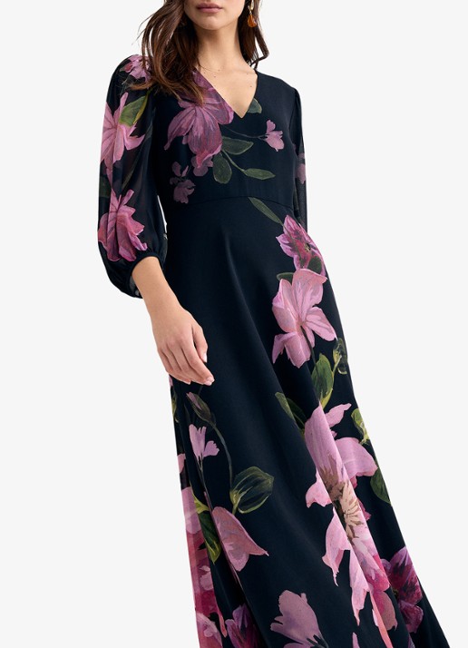 Phase Eight Betty maxi jurk met V-hals en bloemenprint